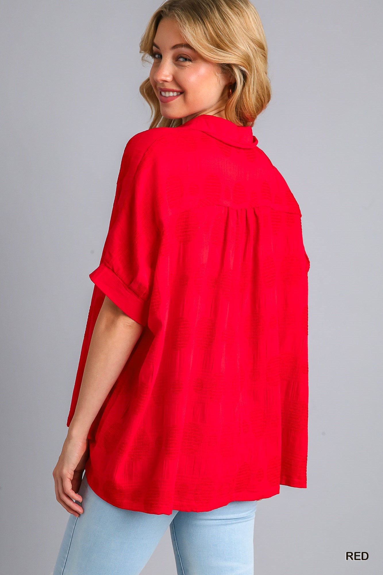 Red Oversized Top